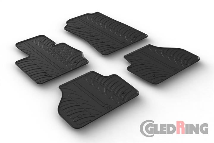 GledRing 0346 Коврики салона GledRing резиновые черные для BMW X4 (2014-2017), комплект 0346: Отличная цена - Купить в Польше на 2407.PL!