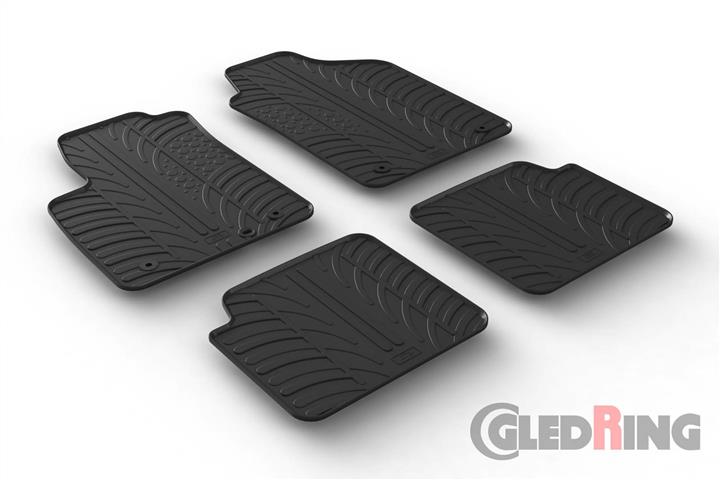 GledRing 0148 Interior mats GledRing rubber black for Fiat 500 (2007-) 0148: Buy near me in Poland at 2407.PL - Good price!