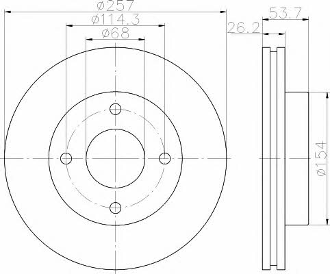 8DD355118571 Hella-Pagid Bremsscheibe