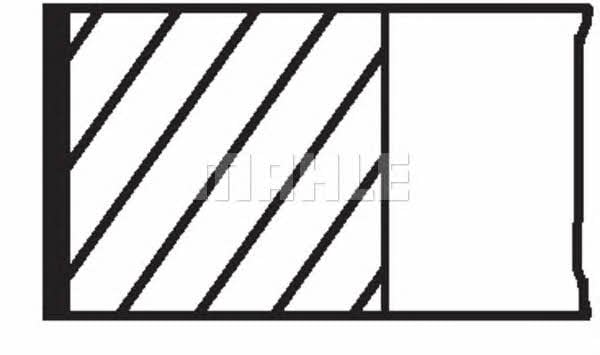 Piston ring set, 0,50mm Mahle Original 015 68 N2