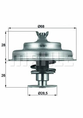 Termostat układu chłodzenia Peugeot 305: TX7580D Mahle/Behr Termostat, środek chłodzący
