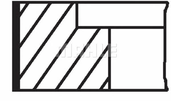 Piston ring set, 0,50mm Mahle Original 034 89 N2