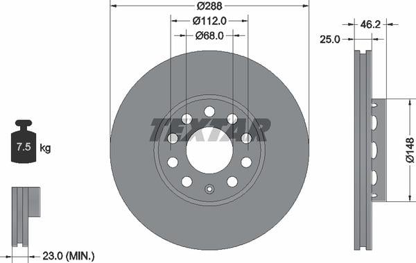 98200057601 Textar Bremsscheibe