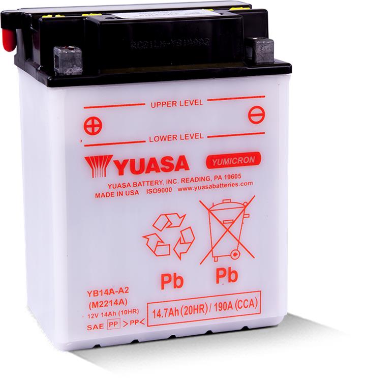 YB14AA2 Yuasa Battery Yuasa 12V 14AH 145A(EN) L+