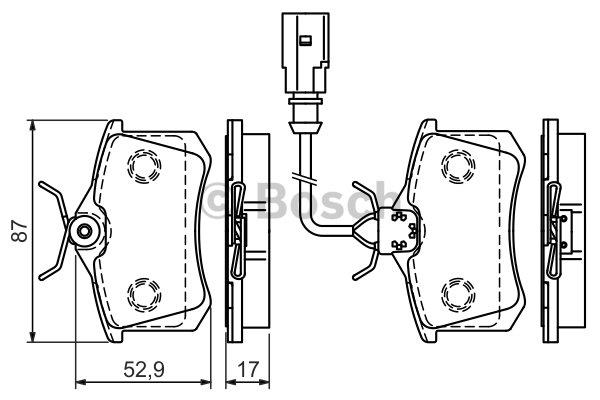 Bosch Brake pad set – price 151 PLN