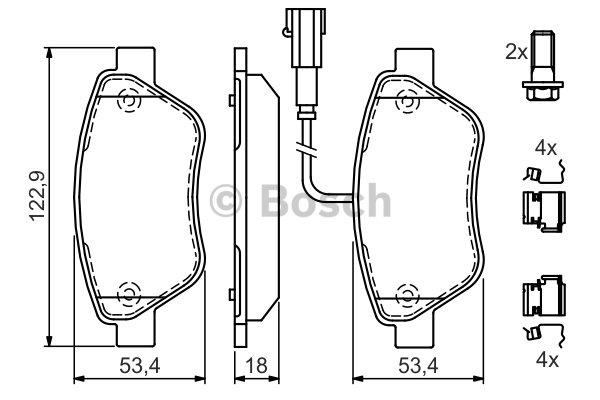 Brake pad set Bosch 0 986 494 113