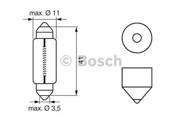 Bosch Лампа накаливания C10W 12V 10W – цена 18 PLN