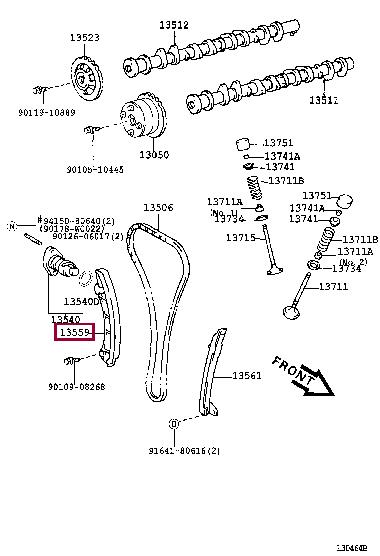 Sliding rail Toyota 13559-22011