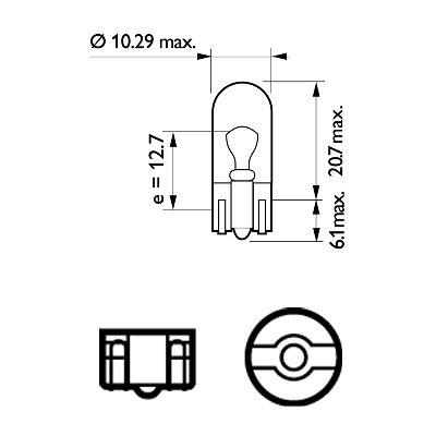 Glühlampe W5W 12V 5W Philips 12961CP