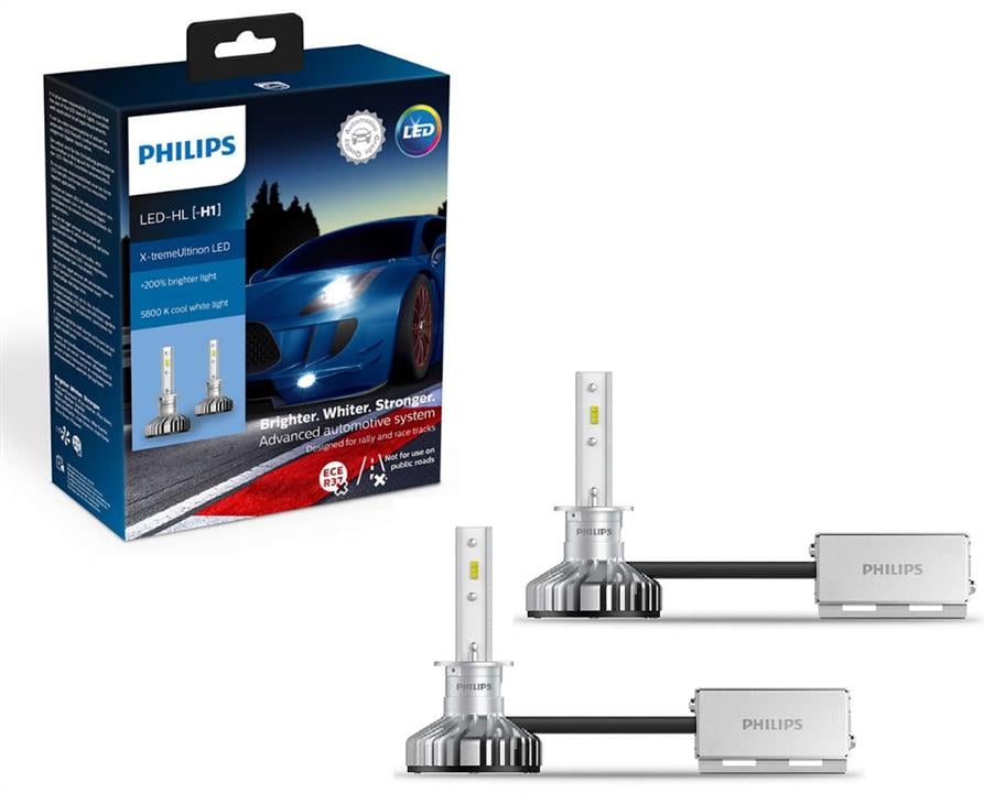 Philips 11258XUX2 Лампа светодиодная Philips X-tremeUltinon LED +200% H1 5800K (2 шт.) 11258XUX2: Отличная цена - Купить в Польше на 2407.PL!
