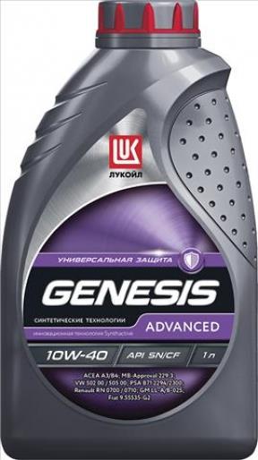 Lukoil 1632649 Engine oil Lukoil Genesis Advanced 10W-40, 1L 1632649: Buy near me in Poland at 2407.PL - Good price!