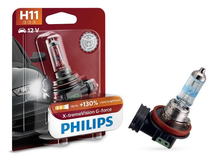 Philips 12362XVGB1 Halogen lamp Philips X-tremeVision G-force +130% 12V H11 55W +130% 12362XVGB1: Buy near me in Poland at 2407.PL - Good price!