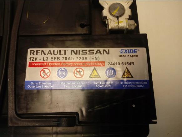 Starterbatterie Renault 12V 70AH 720A(EN) R+ - 244106154R Renault