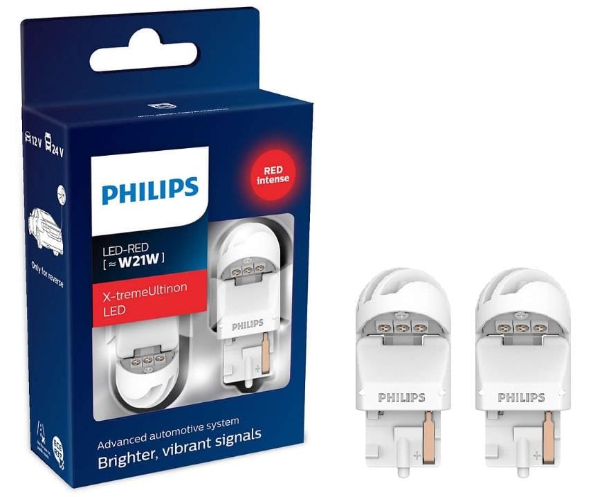 Philips 11065XURX2 Лампа світлодіодна Philips X-tremeUltinon LED gen2 W21W 12/24V W3x16d RED (2 шт.) 11065XURX2: Приваблива ціна - Купити у Польщі на 2407.PL!