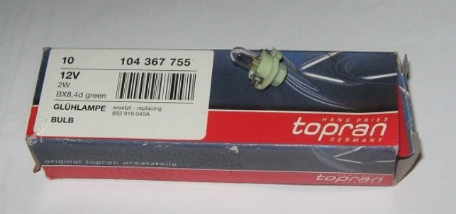 Topran 104 367 Glow bulb BAX 12V 2W 104367: Buy near me in Poland at 2407.PL - Good price!