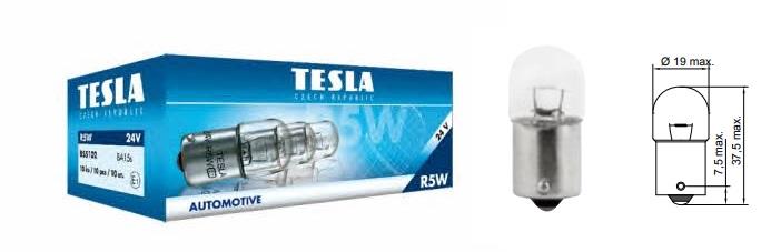 Tesla B55102 Лампа накаливания R5W 24V 5W B55102: Отличная цена - Купить в Польше на 2407.PL!