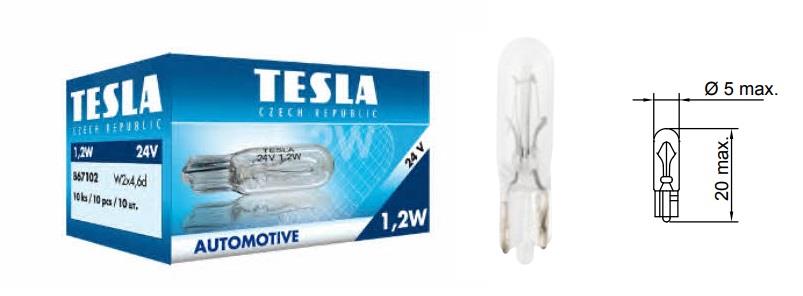 Tesla B67102 Лампа розжарювання W1,2W 24V 1,2W B67102: Приваблива ціна - Купити у Польщі на 2407.PL!