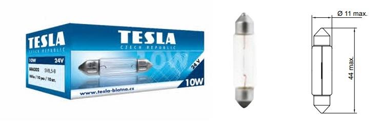 Tesla B86202 Лампа розжарювання C10W 24V 10W B86202: Приваблива ціна - Купити у Польщі на 2407.PL!