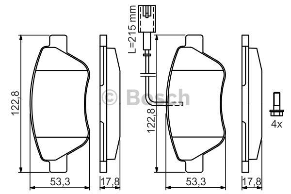 Bosch Гальмівні колодки, комплект – ціна 96 PLN