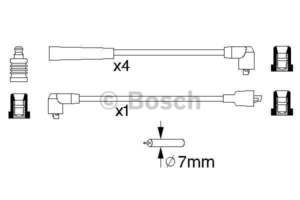 Bosch Przewody wysokiego napięcia, komplet – cena 59 PLN