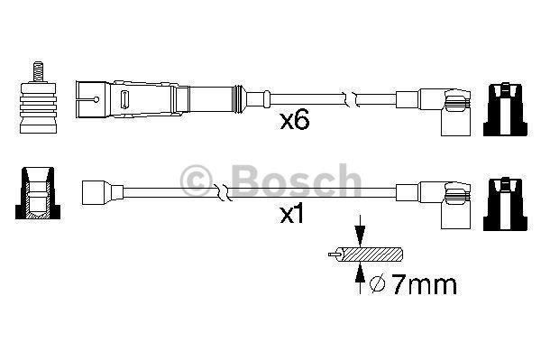 Bosch Przewody wysokiego napięcia, komplet – cena 354 PLN