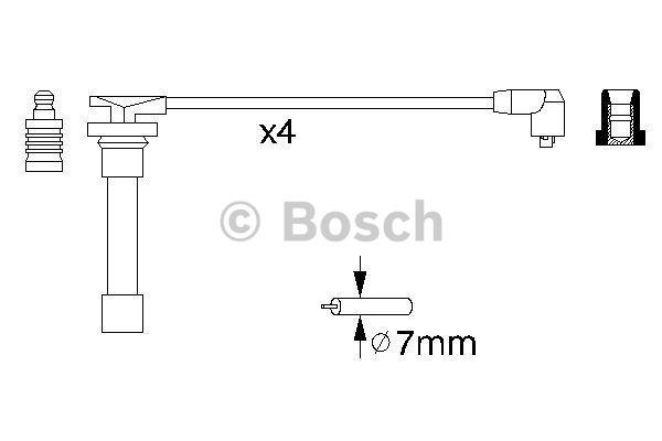 Провода высоковольтные, комплект Bosch 0 986 356 721