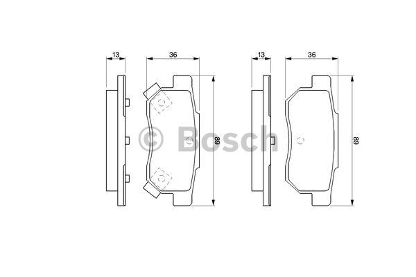 Scheibenbremsbeläge, Set Bosch 0 986 461 131