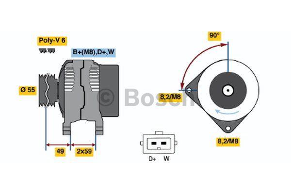 Alternator Bosch 0 123 320 007