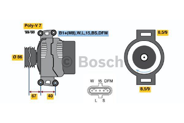 Alternator Bosch 0 124 655 014