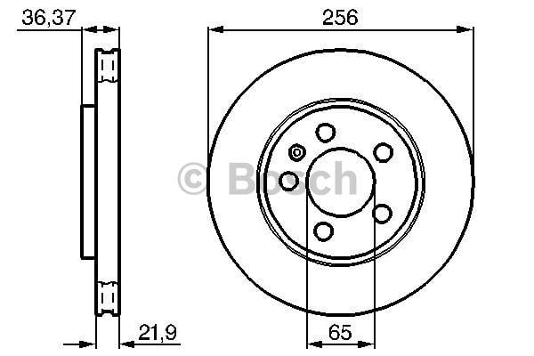 Bosch Тормозной диск задний вентилируемый – цена 148 PLN