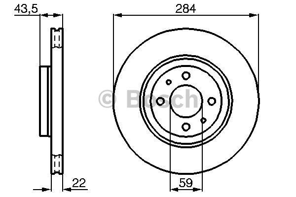 Bosch Тормозной диск передний вентилируемый – цена 348 PLN