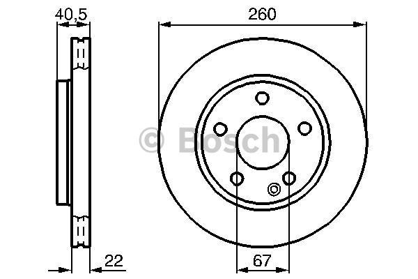 Bosch Тормозной диск передний вентилируемый – цена 109 PLN