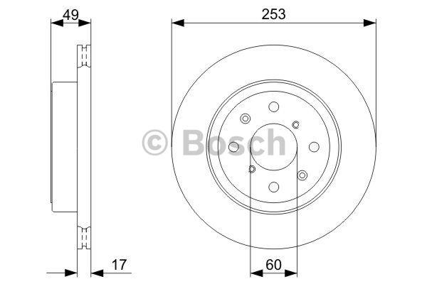 Bosch Диск гальмівний передній вентильований – ціна 108 PLN