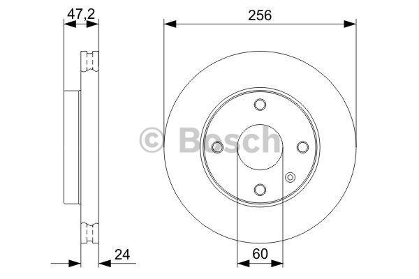 Innenbelüftete Bremsscheibe vorne Bosch 0 986 479 C01