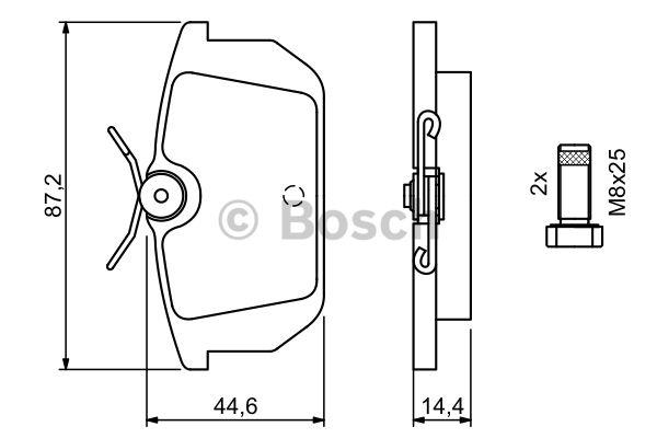 Bosch Brake Pad Set, disc brake – price 96 PLN