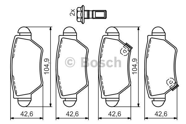 Bosch Klocki hamulcowe, zestaw – cena 117 PLN