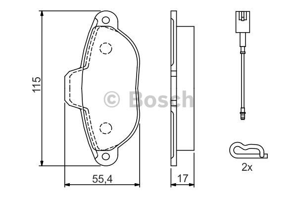 Bosch Klocki hamulcowe, zestaw – cena 101 PLN