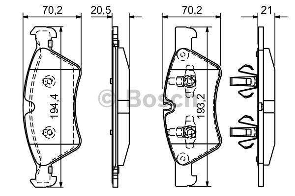 Bosch Brake Pad Set, disc brake – price 229 PLN