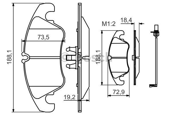 Bosch Klocki hamulcowe, zestaw – cena 221 PLN