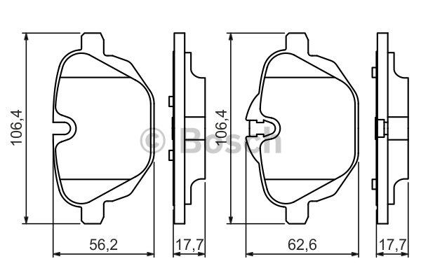 Bosch Klocki hamulcowe, zestaw – cena 160 PLN