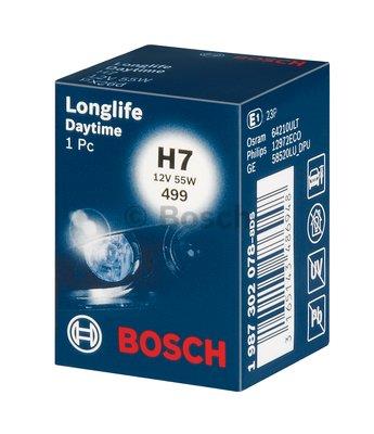 H7 Halogen Bulb 12V 55W LONGLIFE DAYTIME BOSCH 2 Piece 1987302078