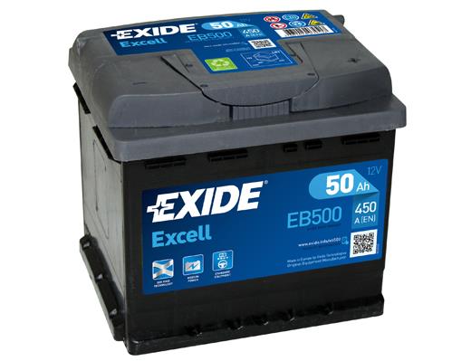 Exide EB500 Akumulator Exide Excell 12V 50AH 450A(EN) R+ EB500: Dobra cena w Polsce na 2407.PL - Kup Teraz!