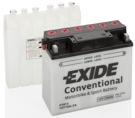 Exide 12Y16A-3A Battery Exide Conventional 12V 20AH 210A(EN) R+ 12Y16A3A: Buy near me in Poland at 2407.PL - Good price!