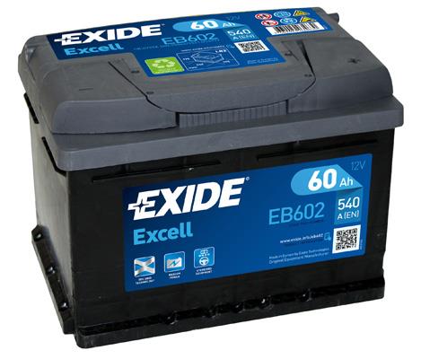 Exide EB602 Akumulator Exide Excell 12V 60AH 520A(EN) R+ EB602: Dobra cena w Polsce na 2407.PL - Kup Teraz!