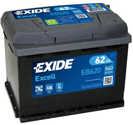 Exide EB620 Akumulator exide excell 12v 62ah 540a(en) P+ EB620: Dobra cena w Polsce na 2407.PL - Kup Teraz!
