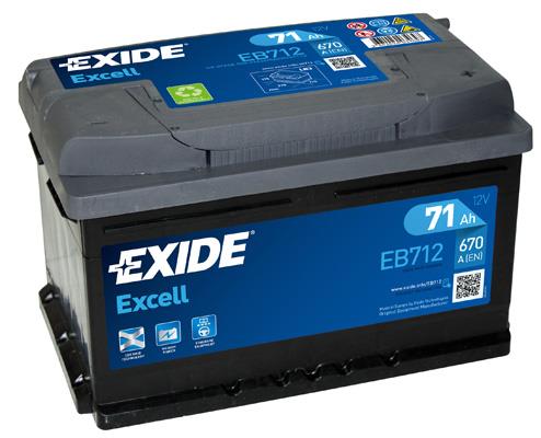 Exide EB712 Akumulator Exide Excell 12V 71AH 670A(EN) R+ EB712: Dobra cena w Polsce na 2407.PL - Kup Teraz!