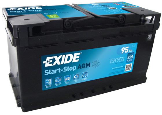 Exide EK950 Akumulator Exide Start-Stop AGM 12V 95AH 850A(EN) R+ EK950: Dobra cena w Polsce na 2407.PL - Kup Teraz!