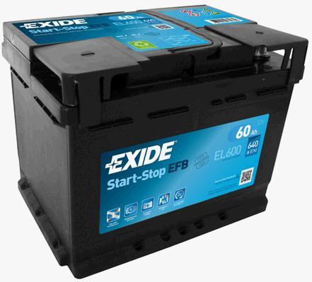 Exide EL600 Akumulator Exide Start-Stop EFB 12V 60AH 640A(EN) R+ EL600: Dobra cena w Polsce na 2407.PL - Kup Teraz!