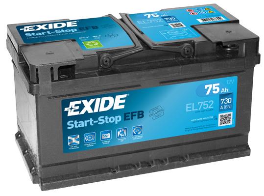 Exide EL752 Akumulator Exide Start-Stop EFB 12V 75AH 730A(EN) R+ EL752: Dobra cena w Polsce na 2407.PL - Kup Teraz!