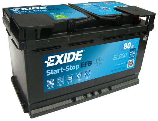 Exide EL800 Akumulator Exide Start-Stop EFB 12V 80AH 720A(EN) R+ EL800: Dobra cena w Polsce na 2407.PL - Kup Teraz!